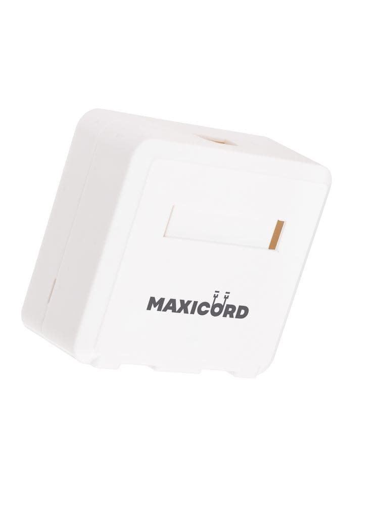 Корпус розетки Maxicord 2 порта, настенный белый — изображение 2