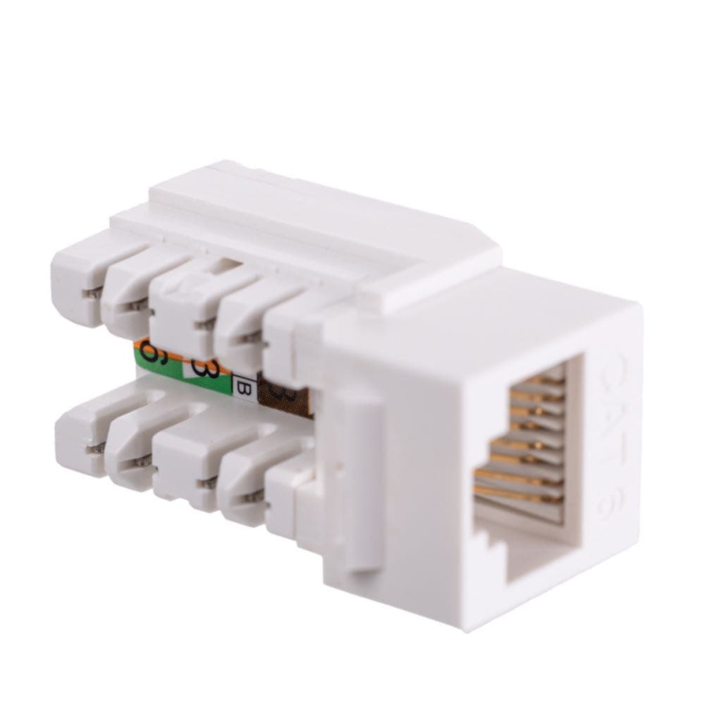 Модуль Maxicord Keystone Jack RJ-45(8P8C) кат.6 UTP DUAL IDC 90 градусов Toolless, белый — изображение 4