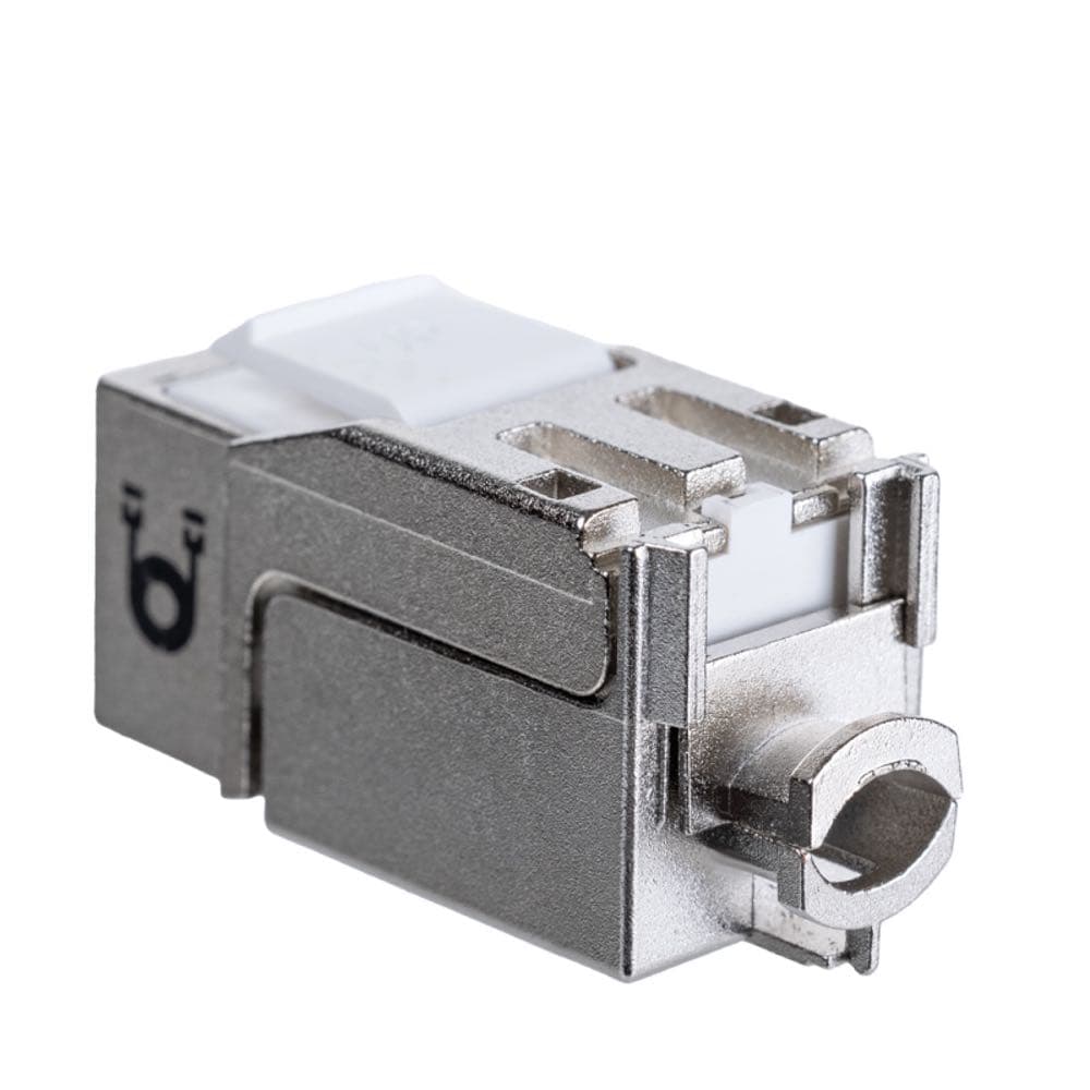 Модуль Maxicord Keystone Jack RJ-45(8P8C) кат.6A FTP DUAL IDC 90 градусов Toolless, белый — изображение 2