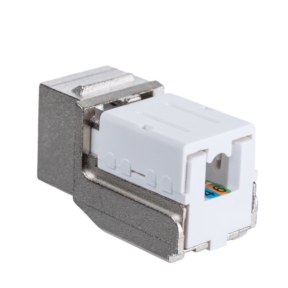 Модуль Maxicord Keystone Jack RJ-45(8P8C) кат.6A FTP DUAL IDC 90 градусов Toolless, белый — изображение 4