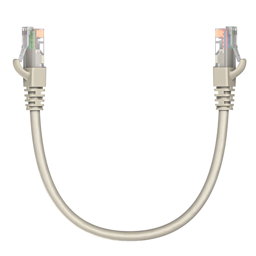 Патч-корд Maxicord RJ-45 кат.5е U/UTP CU 26AWG LSZH 0.3 метра, серый