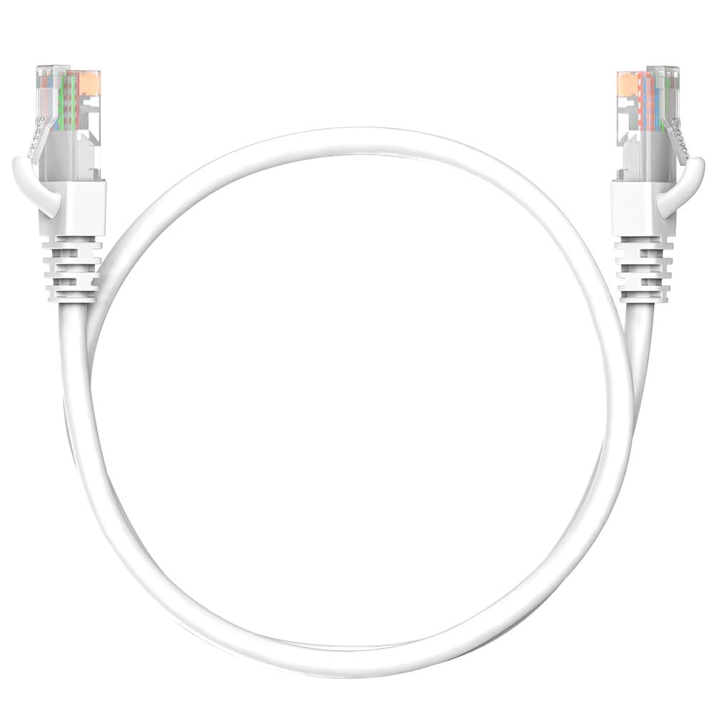 Патч-корд Maxicord RJ-45 кат.5е U/UTP CU 26AWG LSZH 0.5 метра, белый