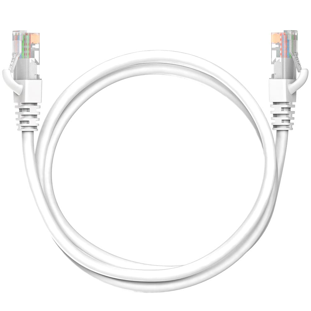 Патч-корд Maxicord RJ-45 кат.5е U/UTP CU 26AWG LSZH 1 метр, белый