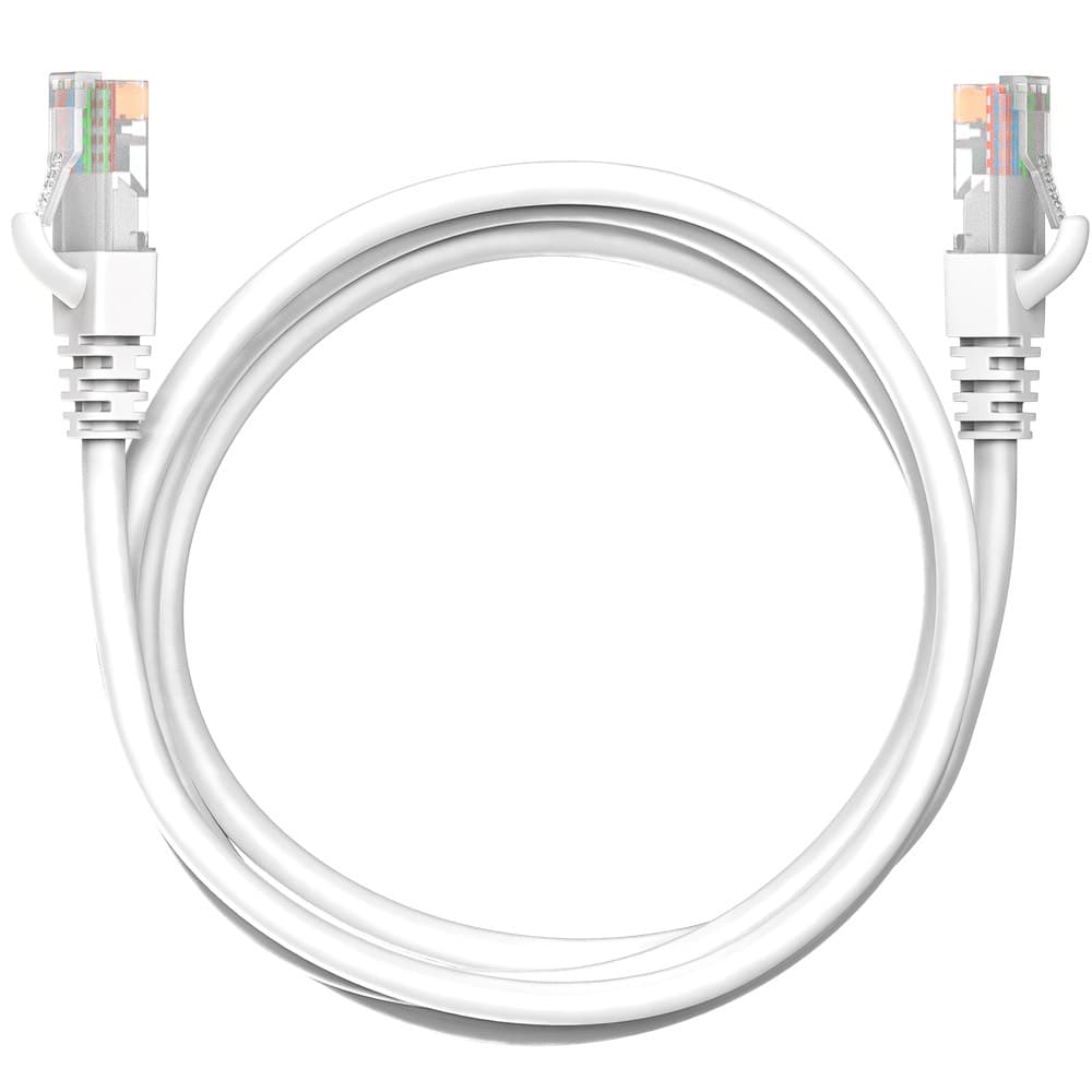 Патч-корд Maxicord RJ-45 кат.5е U/UTP CU 26AWG LSZH 1.5 метра, белый