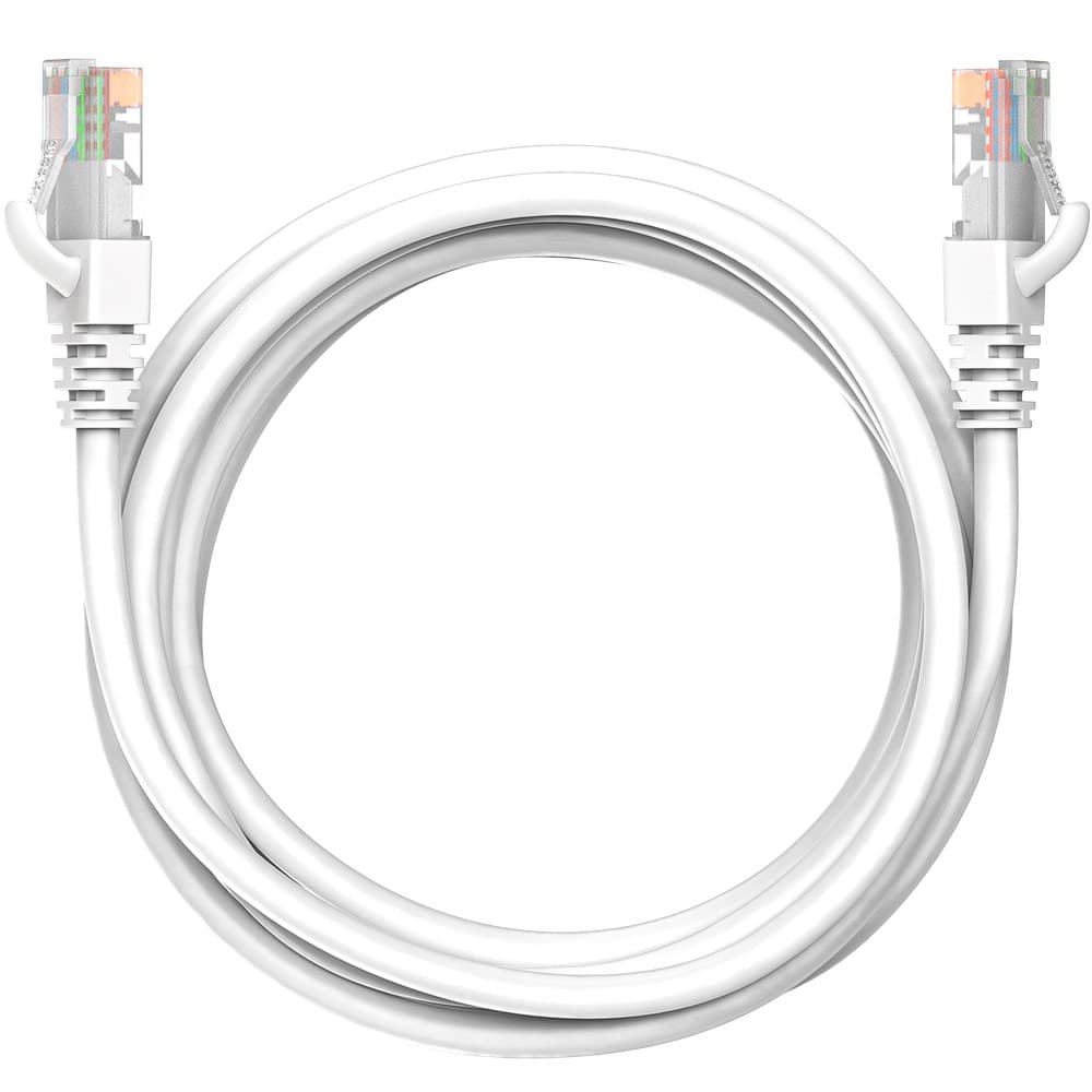 Патч-корд Maxicord RJ-45 кат.5е U/UTP CU 26AWG LSZH 2 метра, белый