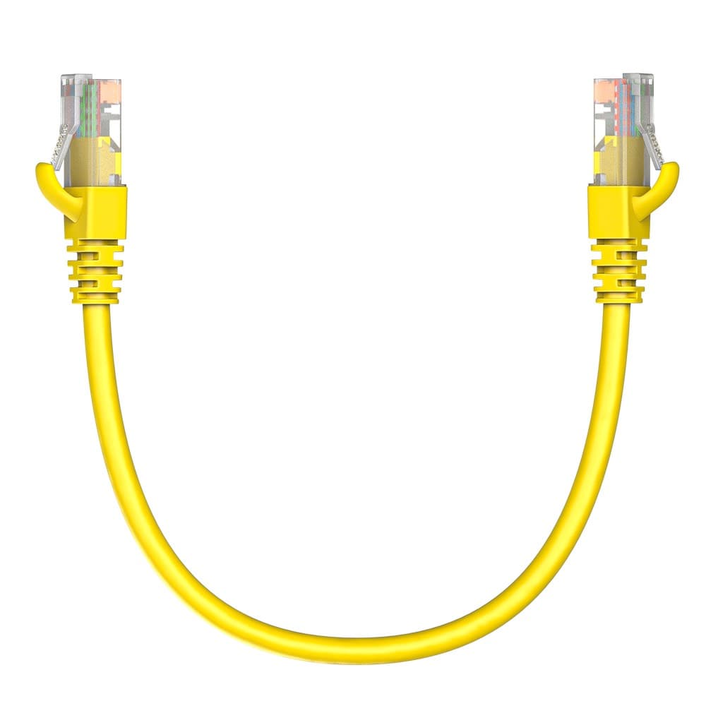 Патч-корд Maxicord RJ-45 кат.5е U/UTP CU 26AWG LSZH 0.3 метра, желтый