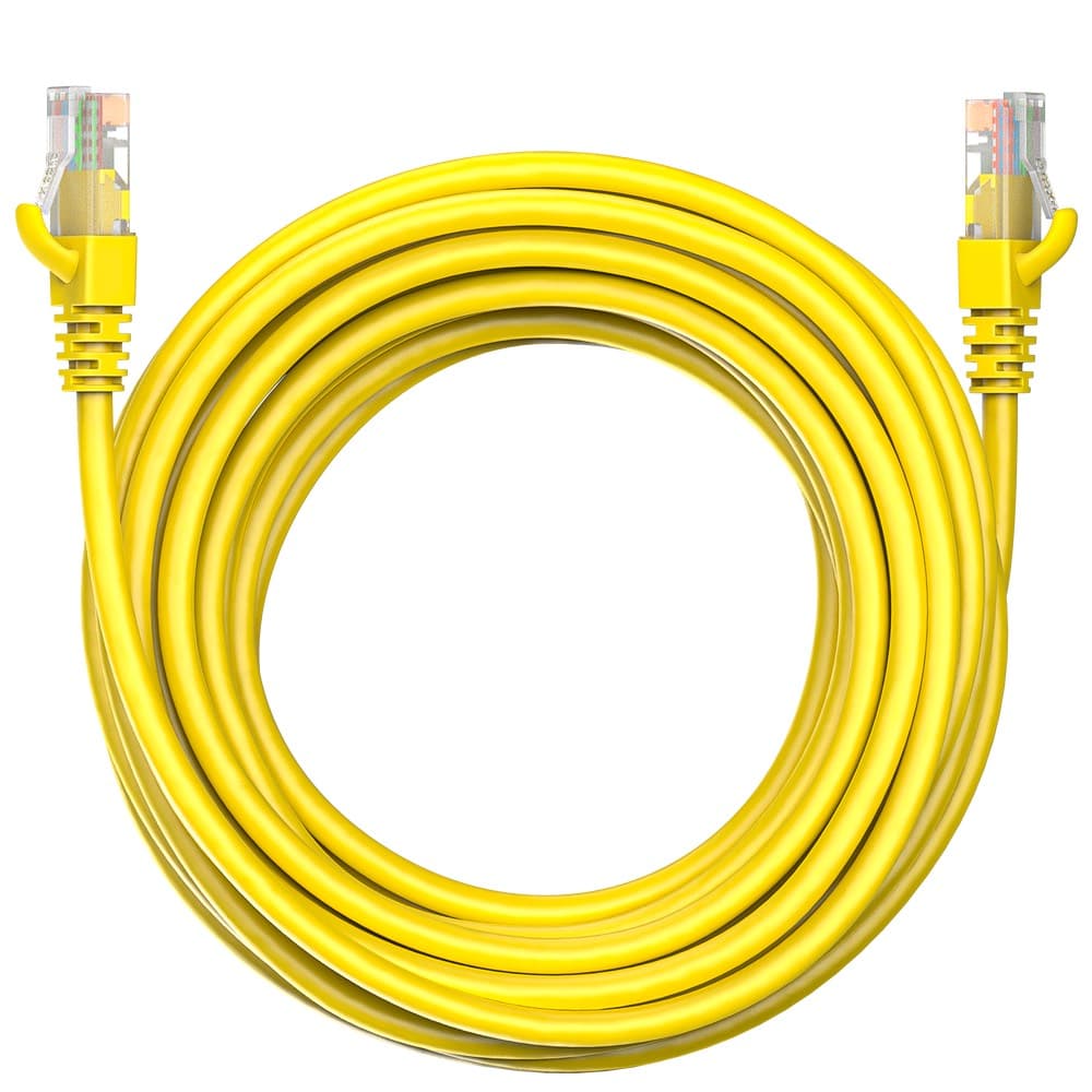 Патч-корд Maxicord RJ-45 кат.5е U/UTP CU 26AWG LSZH 5 метров, желтый