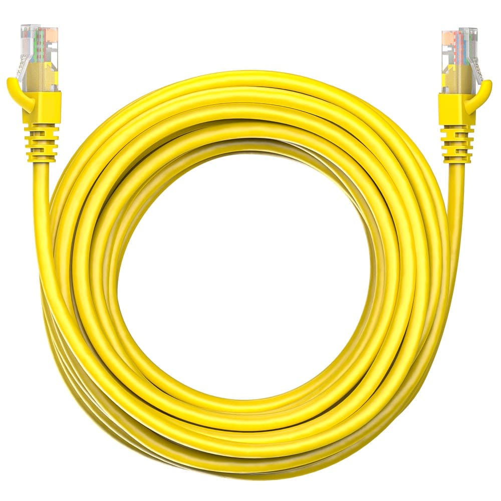 Патч-корд Maxicord RJ-45 кат.5е U/UTP CU 26AWG LSZH 7 метров, желтый