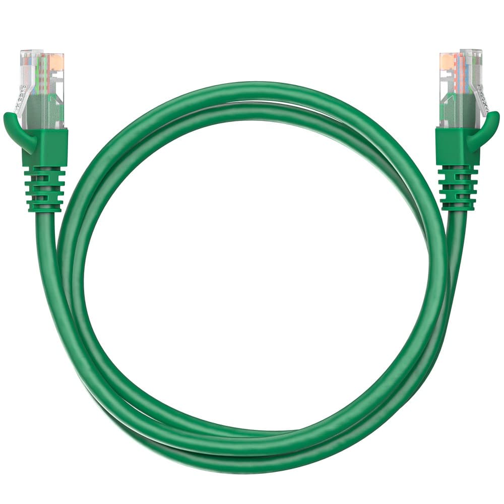 Патч-корд Maxicord RJ-45 кат.5е U/UTP CU 26AWG LSZH 1 метр, зеленый