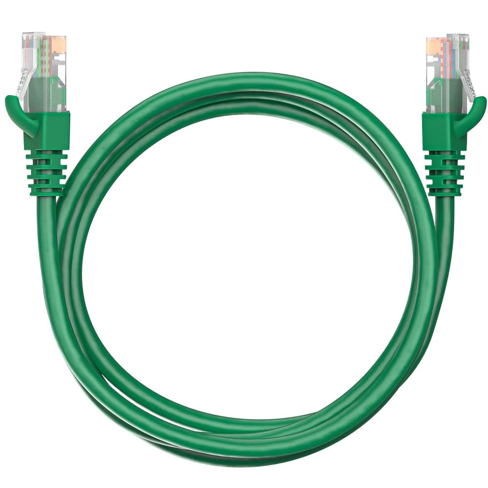 Патч-корд Maxicord RJ-45 кат.5е U/UTP CU 26AWG LSZH 1.5 метра, зеленый