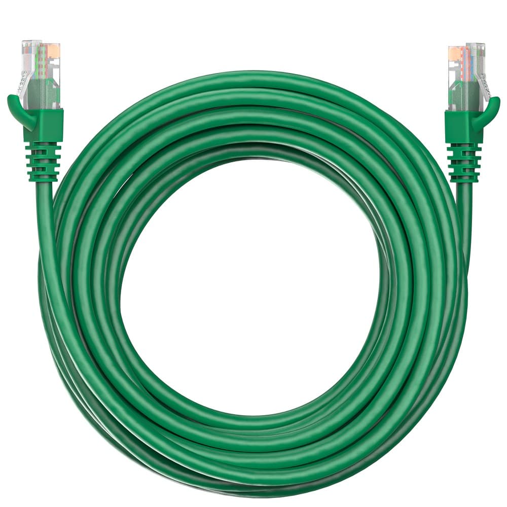 Патч-корд Maxicord RJ-45 кат.5е U/UTP CU 26AWG LSZH 5 метров, зеленый