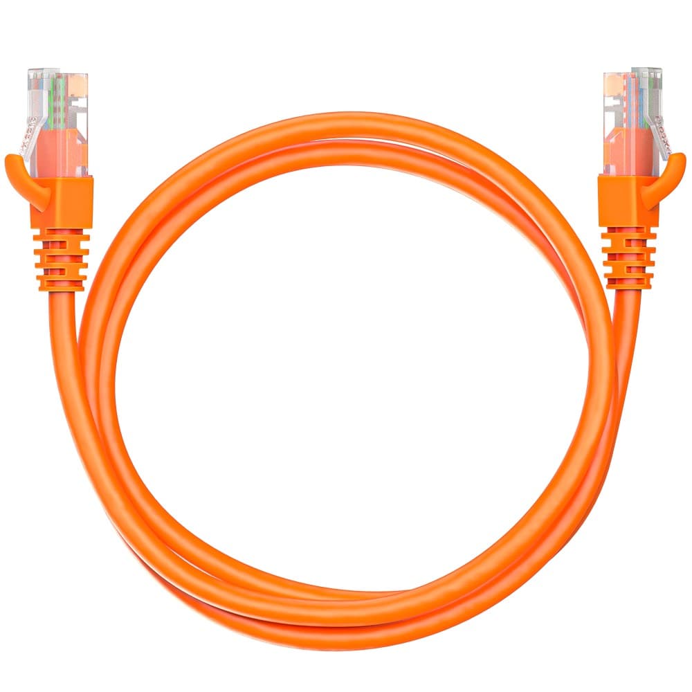 Патч-корд Maxicord RJ-45 кат.5е U/UTP CU 26AWG LSZH 1 метр, оранжевый