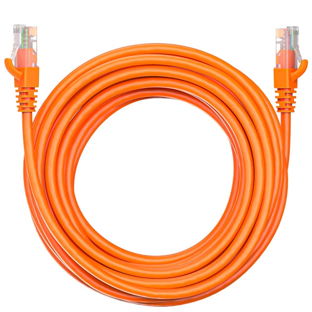 Патч-корд Maxicord RJ-45 кат.5е U/UTP CU 26AWG LSZH 5 метров, оранжевый