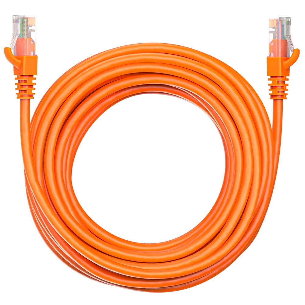 Патч-корд Maxicord RJ-45 кат.5е U/UTP CU 26AWG LSZH 7 метров, оранжевый