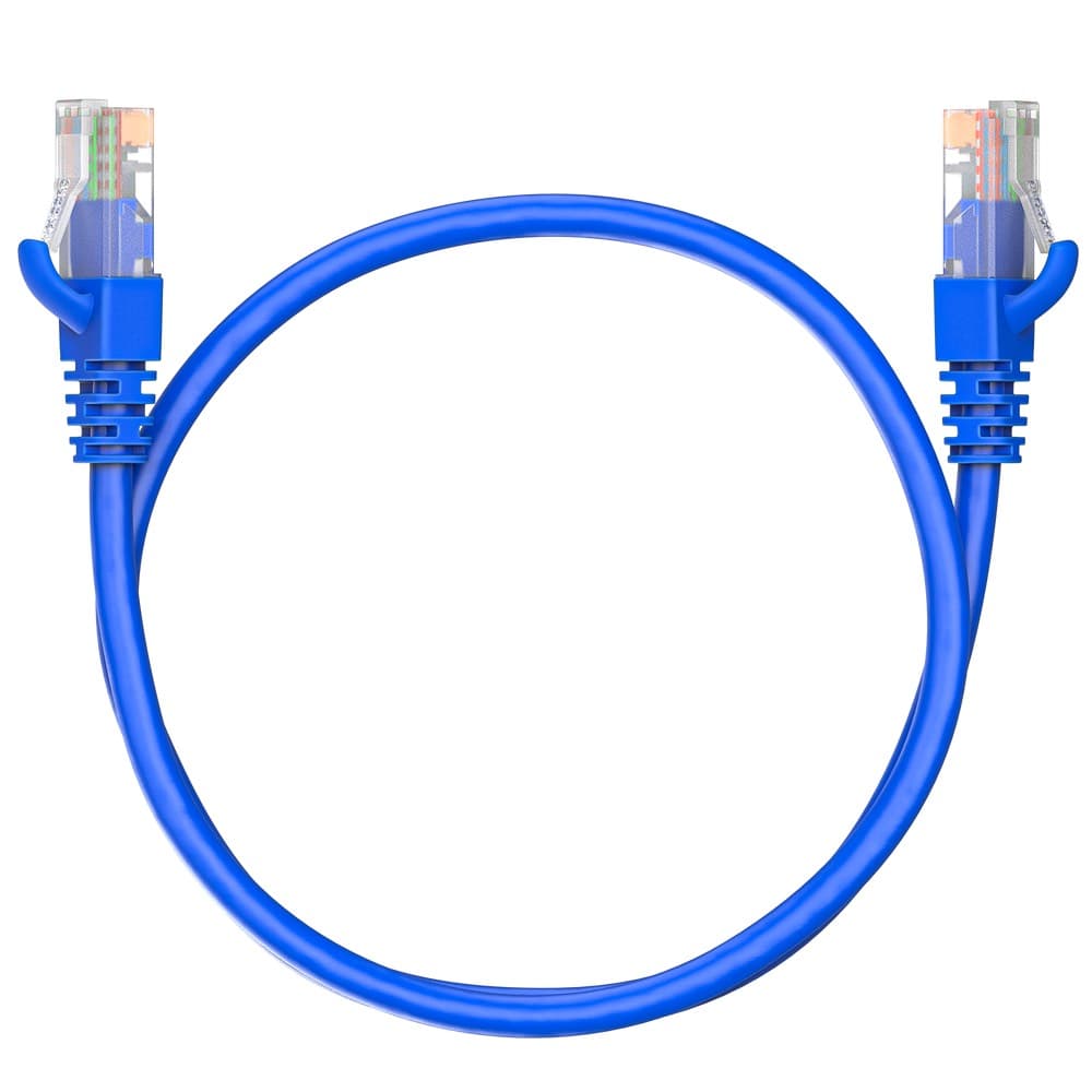 Патч-корд Maxicord RJ-45 кат.5е U/UTP CU 26AWG LSZH 0.5 метра, синий