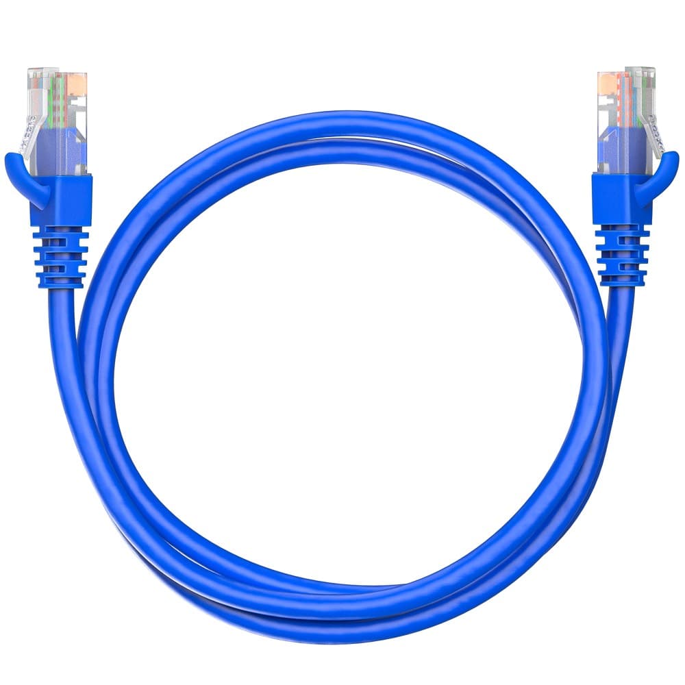 Патч-корд Maxicord RJ-45 кат.5е U/UTP CU 26AWG LSZH 1 метр, синий
