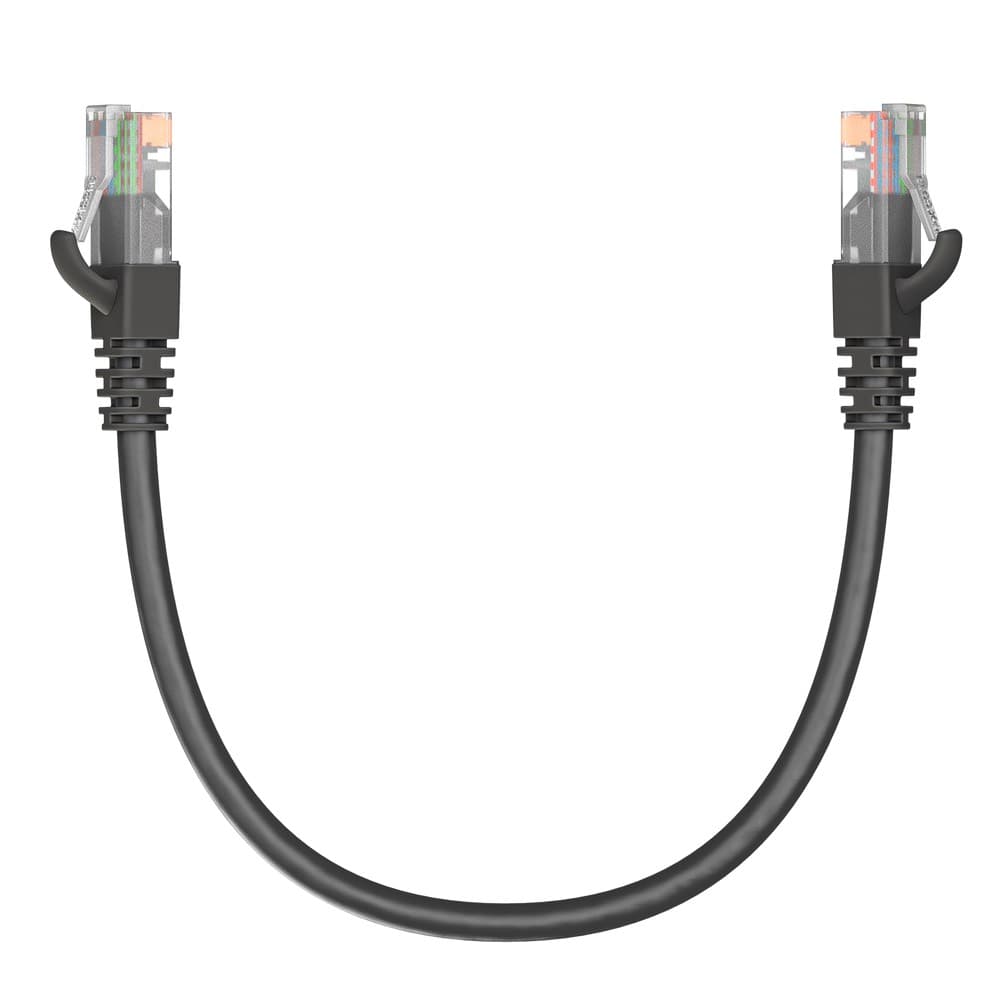 Патч-корд Maxicord RJ-45 кат.5е U/UTP CU 26AWG LSZH 0.3 метра, черный