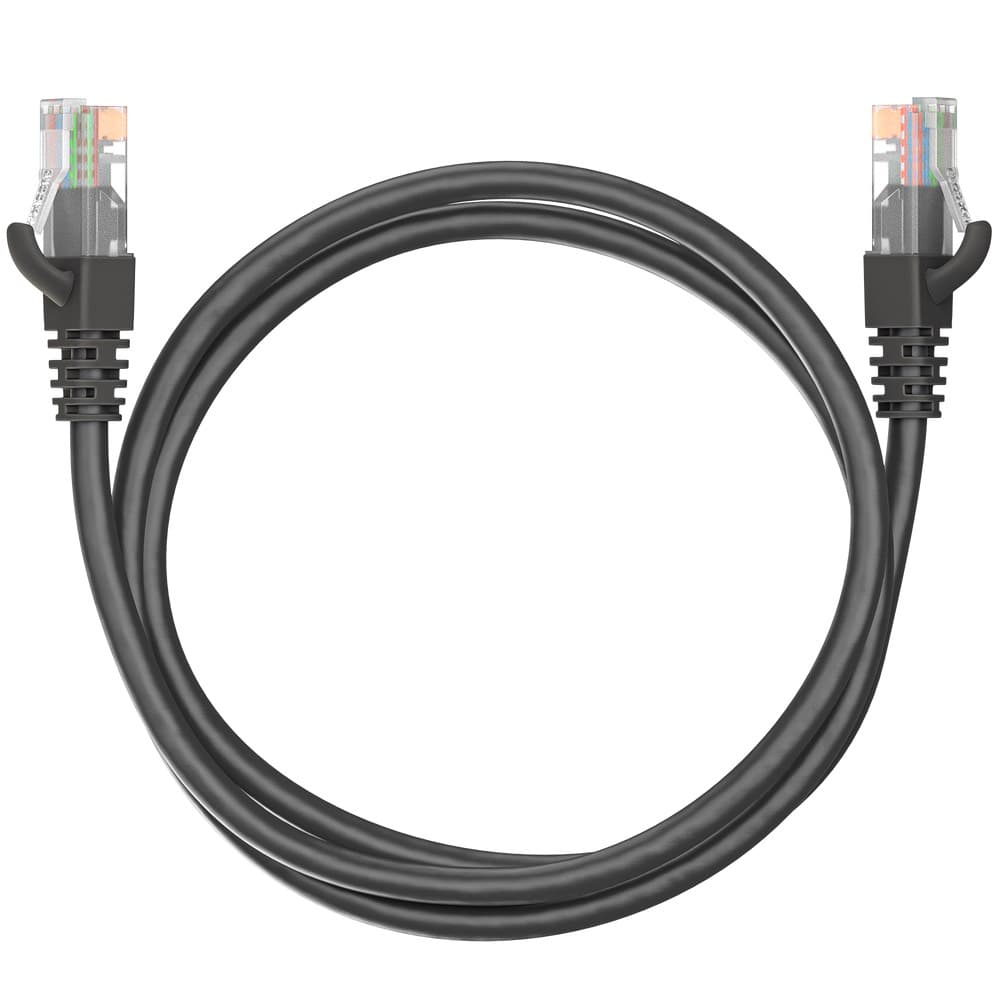 Патч-корд Maxicord RJ-45 кат.5е U/UTP CU 26AWG LSZH 1 метр, черный
