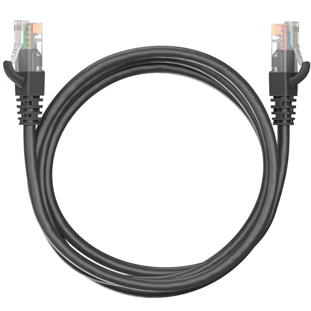 Патч-корд Maxicord RJ-45 кат.5е U/UTP CU 26AWG LSZH 1.5 метра, черный