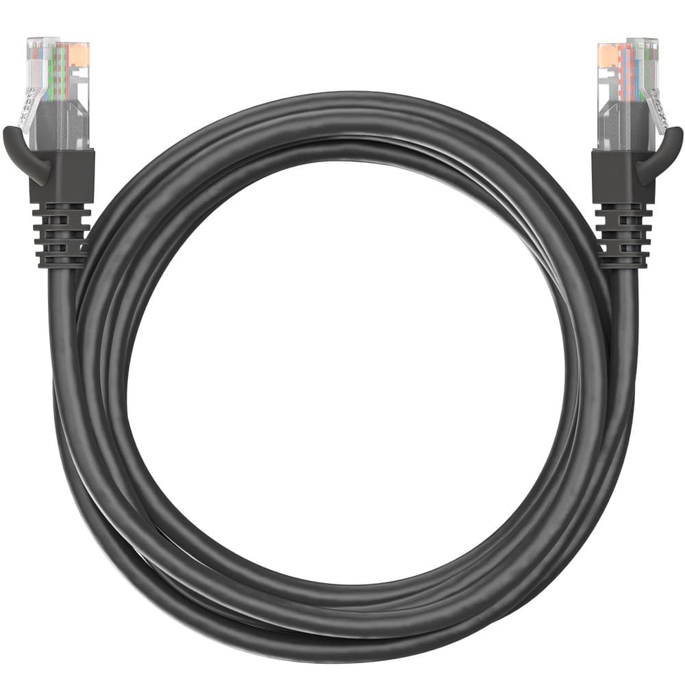Патч-корд Maxicord RJ-45 кат.5е U/UTP CU 26AWG LSZH 2 метра, черный
