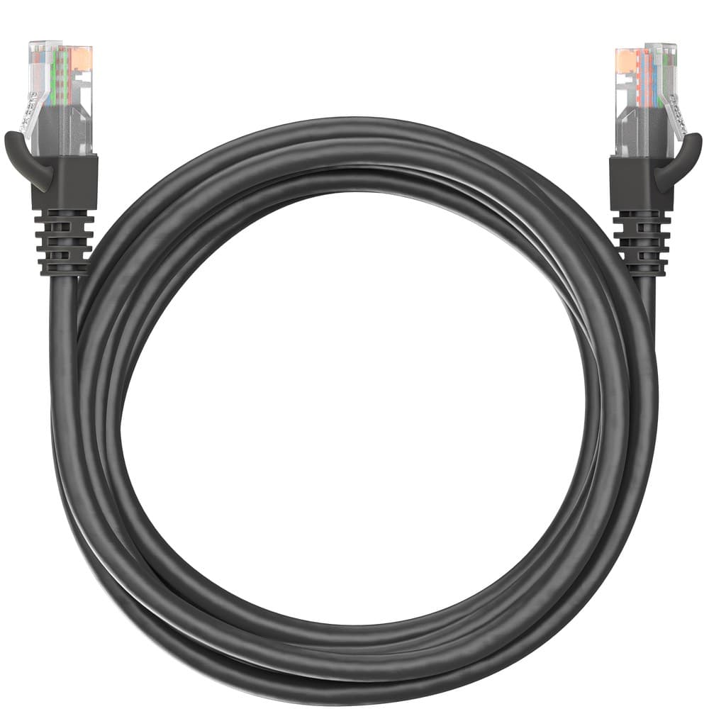 Патч-корд Maxicord RJ-45 кат.5е U/UTP CU 26AWG LSZH 3 метра, черный