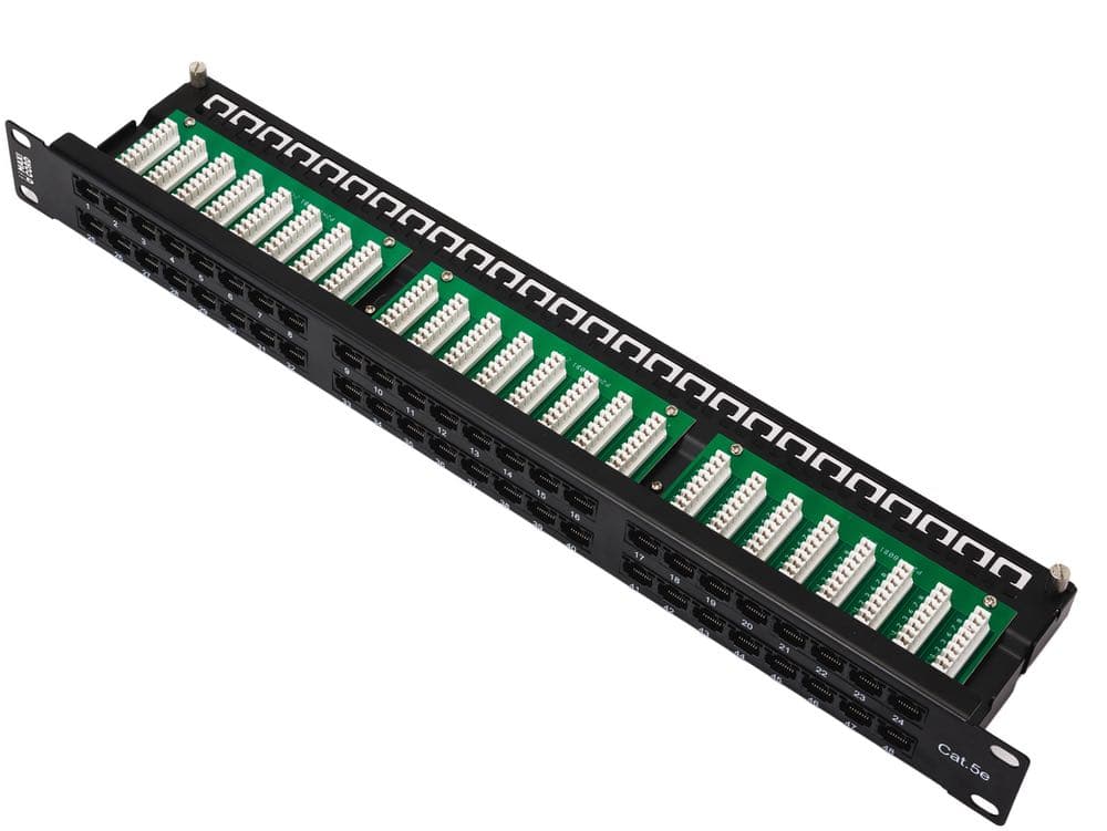 Патч-панель Maxicord 19" 1U кат.5е 48 портов RJ-45 DUAL IDC, с органайзером — изображение 2