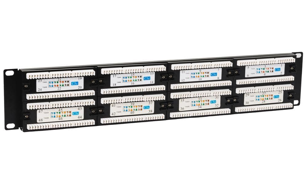 Патч-панель Maxicord 19" 2U кат.5е 48 портов RJ-45 DUAL IDC — изображение 2