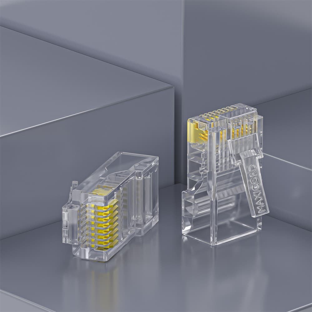 Коннектор Maxicord RJ-45(8P8C) кат.5e универсальный сквозной, 100 шт. — изображение 2
