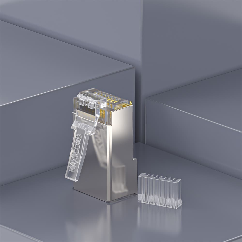 Коннектор Maxicord RJ-45(8P8C) кат.6 универсальный экранированный, 100 шт.