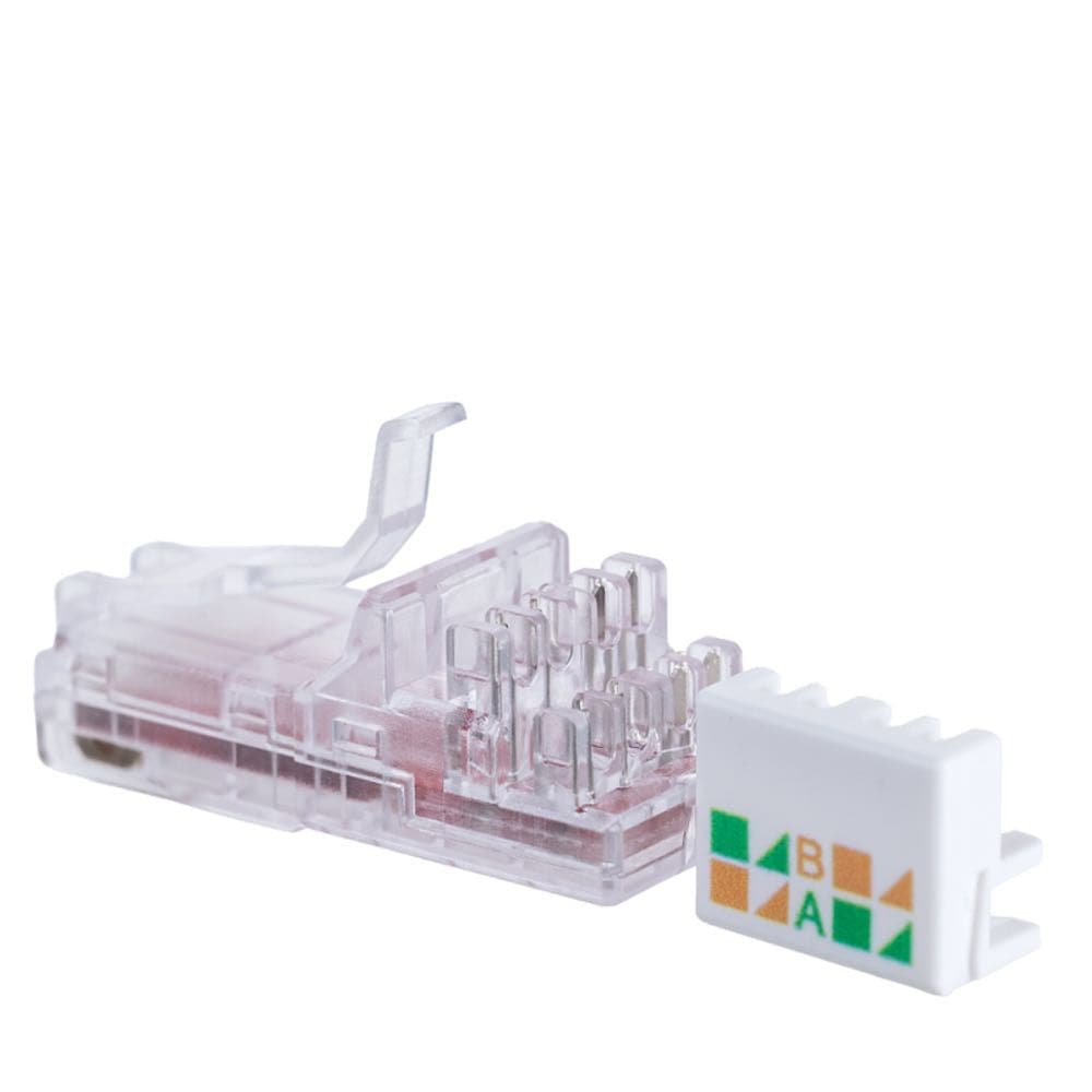 Полевой коннектор Maxicord с фиксатором кабеля RJ-45(8P8C) кат.6 универсальный, 50 шт — изображение 4