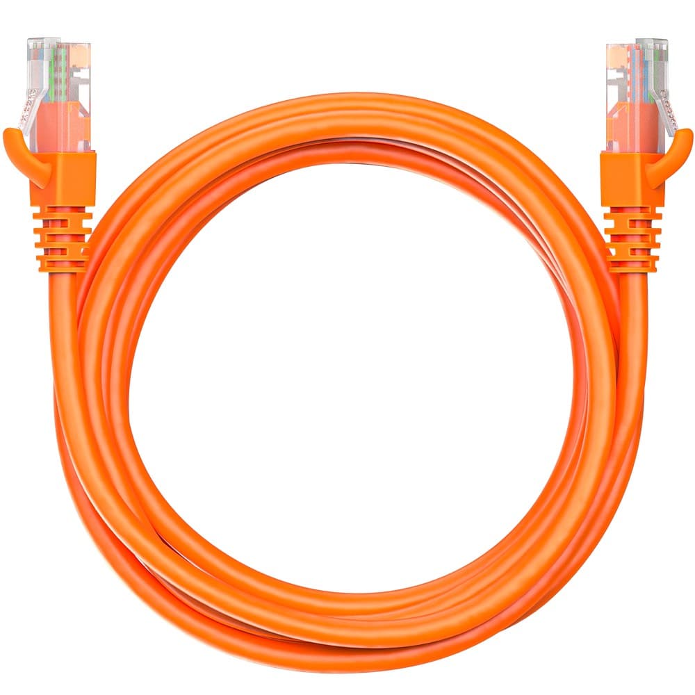 Патч-корд Maxicord RJ-45 кат.5е U/UTP CU 26AWG LSZH 2 метра, оранжевый
