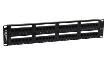 Патч-панель Maxicord 19" 2U кат.5е 48 портов RJ-45 DUAL IDC