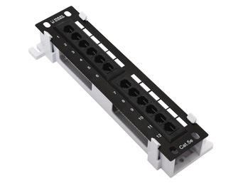 Патч-панель Maxicord 10" 1U кат.5е 12 портов RJ-45 DUAL IDC настенное крепление