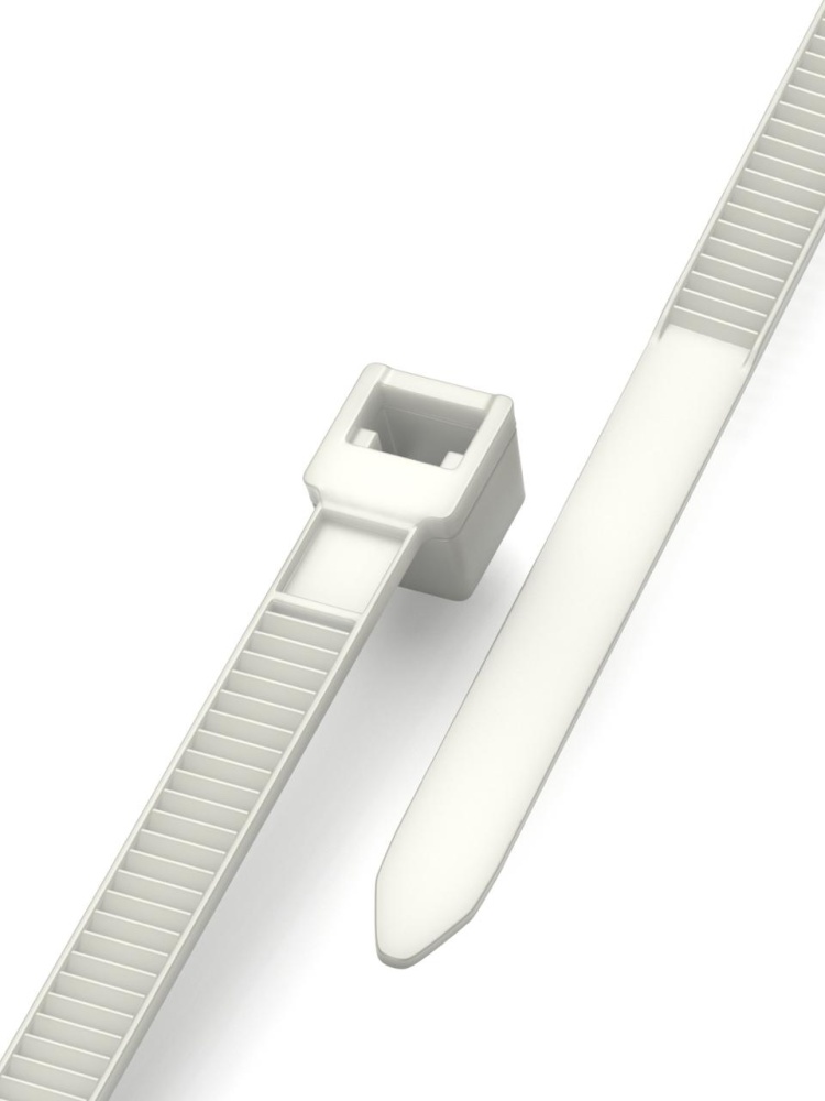 Стяжка нейлоновая Maxicord с тройным замком 150х3,6 100шт/уп, белая